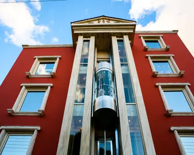 a panoramic elevator