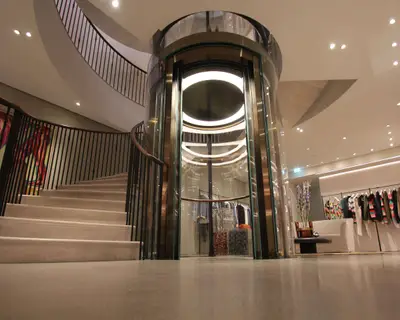 a panoramic elevator